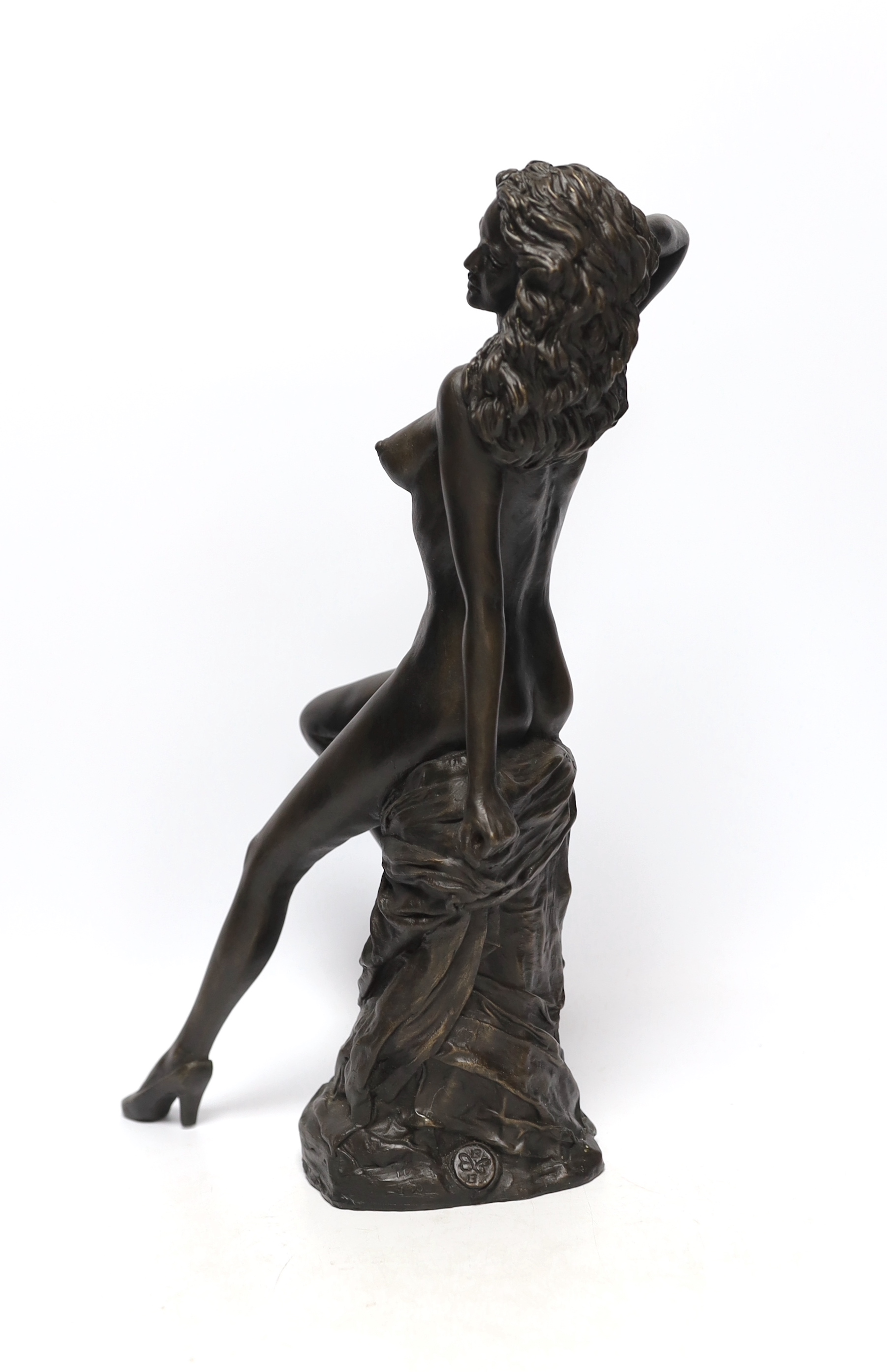 Ronald Cameron (b.1930), a bronzed composition figure “Olivia” and one other, height 38cm